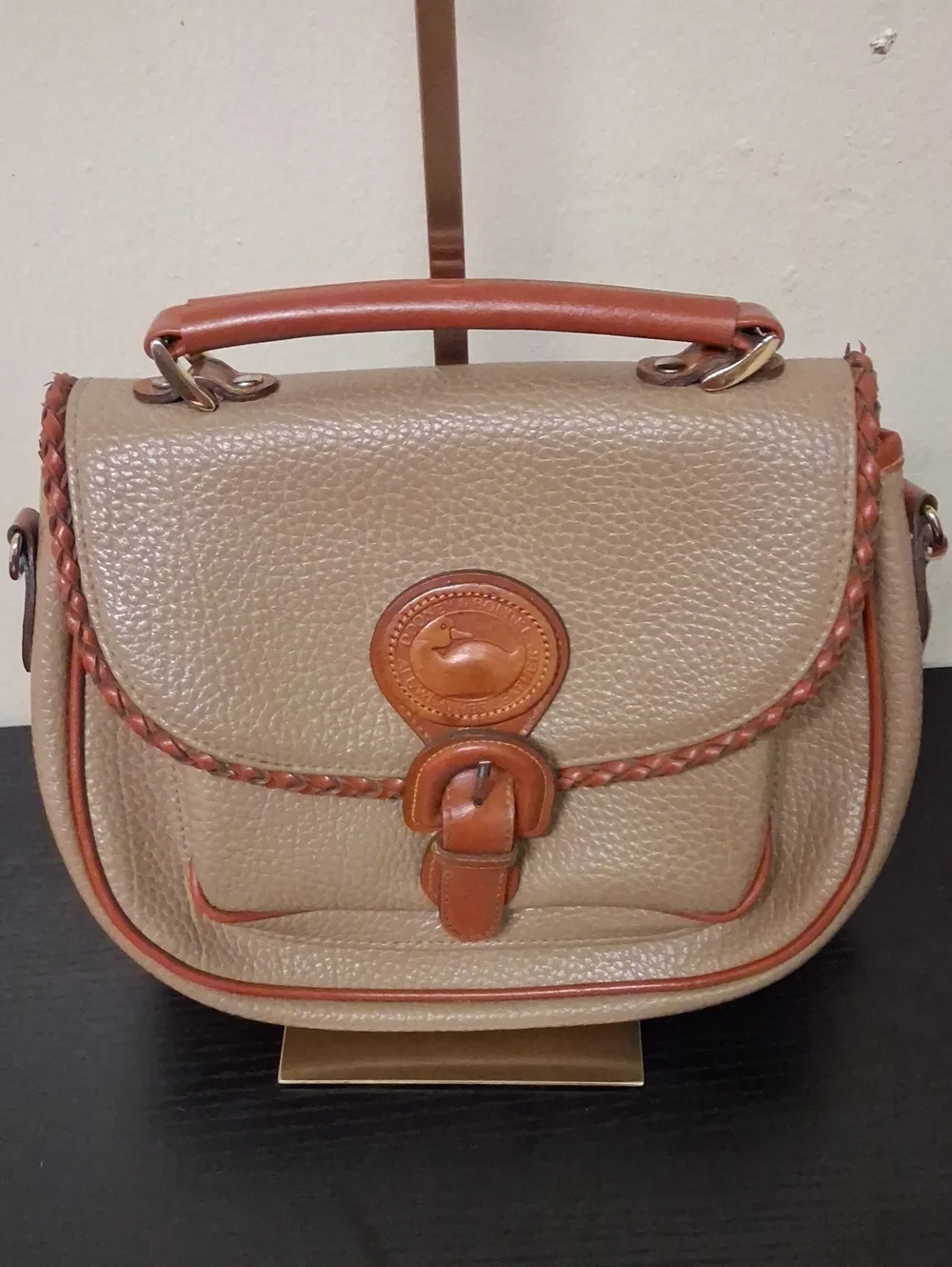 Dooney & Bourke Classic Two-Tone Leather Satchel Bag -